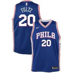 Bellissimo Moderno Lussuoso Markelle Fultz Philadelphia 76ers Nike Youth Swingman Jersey Blue Icon Edition  per la Gara Importante