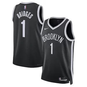 Pratico Stupendo Mikal Bridges Brooklyn Nets Nike Unisex Swingman Jersey Icon Edition Black  per la Gara Importante