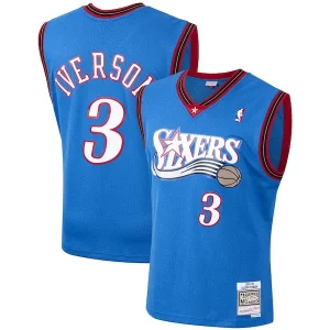 Comodo Allen Iverson Philadelphia 76ers 1999/2000 Hardwood Classics Swingman Jersey Royal  per la Gara Importante