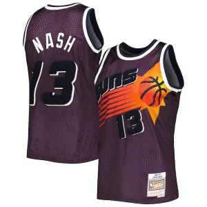 Stupendo Steve Nash Phoenix Suns 1996/97 Hardwood Classics Off Court Swingman Jersey Purple  per la Gara Importante