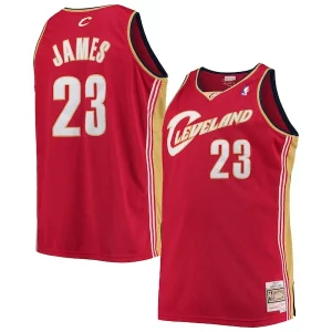Fascinante LeBron James Cleveland Cavaliers 2003/04 Big & Tall Hardwood Classics Swingman Jersey Red  per la Gara Importante