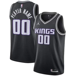 Bellissimo Sacramento Kings Jordan Brand Swingman Custom Jersey Statement Edition Black  per la Gara Importante