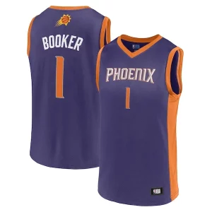 Sofisticato Delizioso Incantevole Men's Devin Booker Purple Phoenix Suns Player Jersey  per la Gara Importante