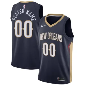 Cool Magnifico Trendy New Orleans Pelicans Nike Swingman Custom Jersey Navy Icon Edition  per la Gara Importante