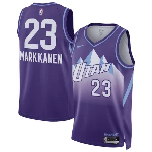 Pratico Lauri Markkanen Utah Jazz Nike Unisex 2024/25 Swingman Player Jersey City Edition Purple  per la Gara Importante