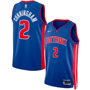 Ottimo Raffinato Moderno Cade Cunningham Detroit Pistons Nike Unisex Swingman Jersey Icon Edition Blue/White  per la Gara Importante