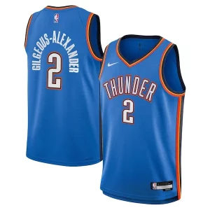 Raffinato Carino Shai Gilgeous Alexander Oklahoma City Thunder Nike Youth Swingman Jersey Icon Edition Blue  per la Gara Importante