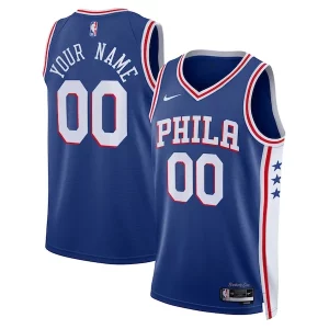 Prestigioso Philadelphia 76ers Nike Unisex 2022/23 Swingman Custom Jersey Royal Icon Edition  per la Gara Importante