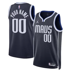 Bellissimo Accattivante Dallas Mavericks Jordan Brand Unisex 2022/23 Swingman Custom Jersey Statement Edition Navy  per la Gara Importante