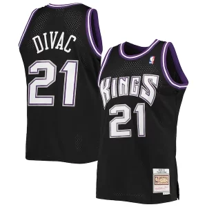 Robusto Vlade Divac Sacramento Kings 2000/01 Hardwood Classics Swingman Jersey Black  per la Gara Importante