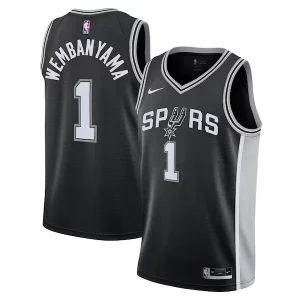 Fascinante Comodo Victor Wembanyama San Antonio Spurs Nike Youth Swingman Jersey Icon Edition Black  per la Gara Importante