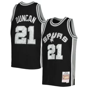 Duraturo Tim Duncan San Antonio Spurs Youth 1998/99 Hardwood Classics 75th Anniversary Diamond Jersey  per la Gara Importante