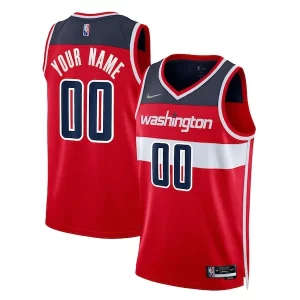 Prestigioso Washington Wizards Nike 2021/22 Diamond Swingman Custom Jersey Icon Edition Red  per la Gara Importante