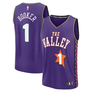 Elegante Incantevole Devin Booker Phoenix Suns Youth 2024/25 Fast Break Player Jersey City Edition Purple  per la Gara Importante