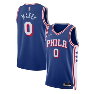 Stupendo Tyrese Maxey Philadelphia 76ers Nike Unisex Swingman Jersey Association Edition Royal  per la Gara Importante