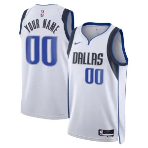 Robusto Dallas Mavericks Nike Unisex Swingman Custom Jersey White Association Edition  per la Gara Importante