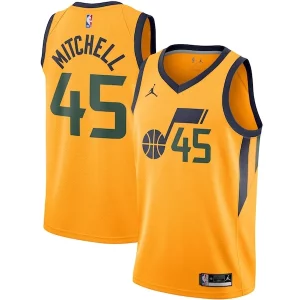 Attraente Donovan Mitchell Utah Jazz Jordan Brand 2020/21 Swingman Jersey Statement Edition Gold  per la Gara Importante