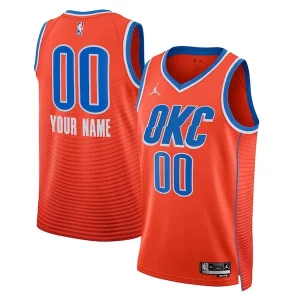 Elegante Oklahoma City Thunder Jordan Brand Unisex 2022/23 Swingman Custom Jersey Statement Edition Orange  per la Gara Importante