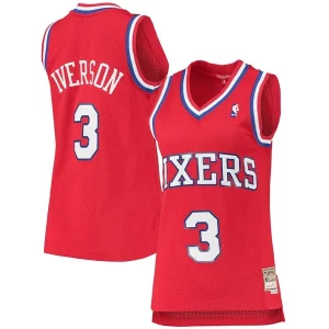Raffinato Delizioso Classico Allen Iverson Philadelphia 76ers Women's 2002/03 Hardwood Classics Swingman Jersey Red  per la Gara Importante