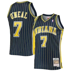 Attraente Fantastico Resistente Jermaine O'Neal Indiana Pacers 2003/04 Hardwood Classics Swingman Jersey Navy  per la Gara Importante