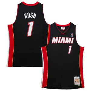 Trendy Chris Bosh Miami Heat Hardwood Classics Swingman Jersey Black  per la Gara Importante
