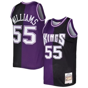 Classico Elegante Accattivante Jason Williams Sacramento Kings Hardwood Classics 2000/01 Split Swingman Jersey Purple/Black  per la Gara Importante