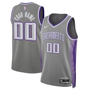 Moderno Eccezionale Elegante Sacramento Kings Nike Unisex 2022/23 Swingman Custom Jersey City Edition Black  per la Gara Importante