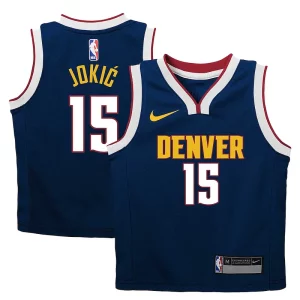 Cool Nikola Jokic Denver Nuggets Nike Preschool Dri FIT Swingman Player Jersey Icon Edition Navy  per la Gara Importante