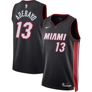 Accattivante Bam Adebayo Miami Heat Nike Unisex Swingman Jersey Icon Edition Black  per la Gara Importante