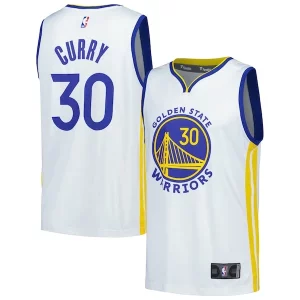 Incantevole Ottimo Stephen Curry Golden State Warriors Fast Break Replica Player Jersey Association Edition White  per la Gara Importante