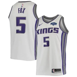 Accattivante Trendy De'Aaron Fox Sacramento Kings Nike Swingman Player Jersey Association Edition White  per la Gara Importante