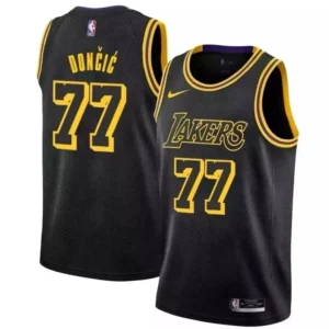 Gorgeous Incantevole Carino Luka Dončić Los Angeles Lakers Nike Mamba Edition Jersey Black  per la Gara Importante