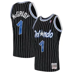 Lussuoso Duraturo Tracy McGrady Orlando Magic Hardwood Classics Swingman Jersey Black/Blue  per la Gara Importante