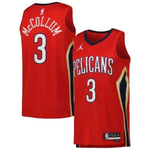 Sofisticato Eccezionale Lussuoso CJ McCollum New Orleans Pelicans Jordan Brand Unisex Swingman Jersey Statement Edition Red  per la Gara Importante