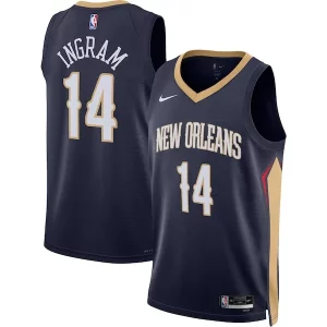 Magnifico Incantevole Brandon Ingram New Orleans Pelicans Nike Unisex Swingman Jersey Icon Edition Navy  per la Gara Importante