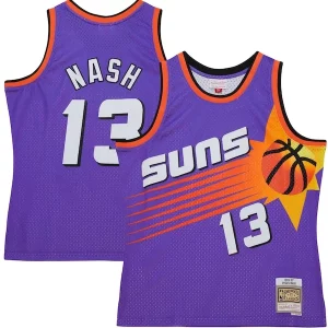 Magnifico Fascinante Steve Nash Phoenix Suns Hardwood Classics 1996/97 Tropical Swingman Jersey Purple  per la Gara Importante