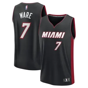 Fascinante Kel'el Ware Miami Heat Fast Break Replica Player Jersey Icon Edition Black  per la Gara Importante