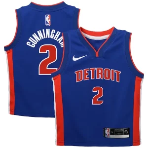 Comodo Attraente Cade Cunningham Detroit Pistons Nike Toddler Swingman Player Jersey Icon Edition Blue  per la Gara Importante