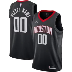 Sofisticato Raffinato Splendido Houston Rockets Jordan Brand Swingman Custom Jersey Statement Edition Black  per la Gara Importante