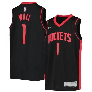 Meraviglioso Fascinante Resistente John Wall Houston Rockets Nike Youth 2020/21 Swingman Player Jersey Earned Edition Black  per la Gara Importante