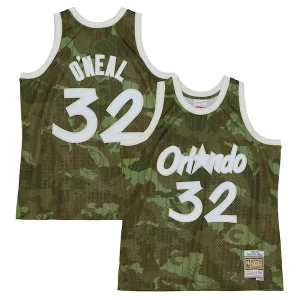 Sofisticato Shaquille O'Neal Orlando Magic Hardwood Classics 1994/95 Ghost Green Swingman Jersey Camo  per la Gara Importante