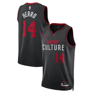 Fantastico Bellissimo Tyler Herro Miami Heat Nike Unisex 2023/24 Swingman Jersey Black City Edition  per la Gara Importante