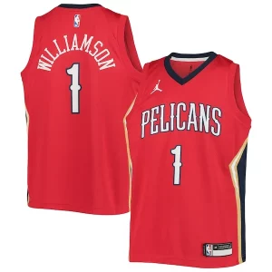 Raffinato Comodo Zion Williamson New Orleans Pelicans Jordan Brand Youth 2020/21 Swingman Player Jersey Statement Edition Red  per la Gara Importante