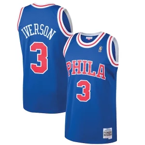 Classico Allen Iverson Philadelphia 76ers 1996/97 Hardwood Classics Swingman Jersey Royal  per la Gara Importante