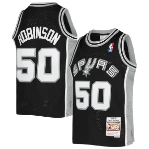 Incantevole Elegante David Robinson San Antonio Spurs Youth 1998/99 Hardwood Classics Swingman Jersey Black  per la Gara Importante