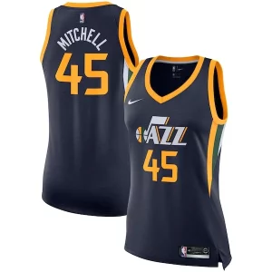 Sofisticato Gorgeous Attraente Donovan Mitchell Utah Jazz Nike Women's Swingman Jersey Icon Edition Navy  per la Gara Importante