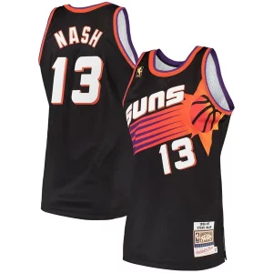 Raffinato Steve Nash Phoenix Suns 1996/97 Hardwood Classics Authentic Jersey Black  per la Gara Importante