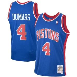 Resistente Classico Bellissimo Joe Dumars Detroit Pistons 1988/89 Hardwood Classics Swingman Jersey Blue  per la Gara Importante