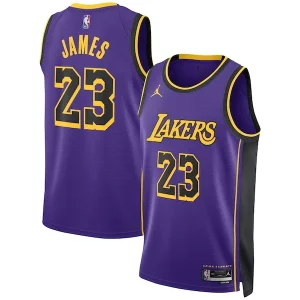 Resistente Stupendo LeBron James Los Angeles Lakers Jordan Brand Unisex Swingman Jersey Statement Edition Purple  per la Gara Importante