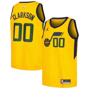 Incantevole Robusto Jordan Clarkson Utah Jazz Jordan Brand Swingman Player Jersey Statement Edition Yellow  per la Gara Importante